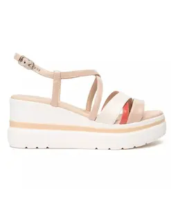 Кожаные сандалии на танкетке, изготовленные в Италии. Nerogiardini, розовый