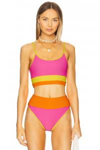 Топ бикини Eva Beach Riot, soleil colorblock