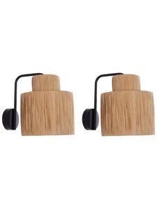 Beliani Комплект из 2 настенных светильников SHINFA черного цвета