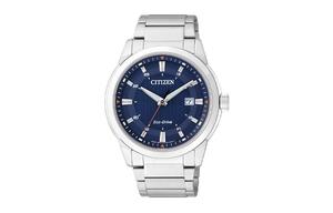 CITIZEN Часы Solar Quartz Movement Stainless Steel Strap Watch 41mm Men's Watch Blue Dial, Blue Dial