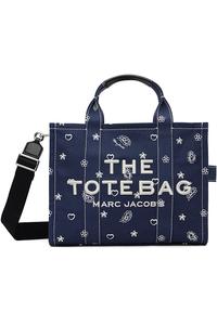 Marc Jacobs Синяя холщовая сумка-тоут "бандана" среднего размера