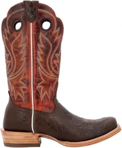 Мужские ботинки Durango Prca Collection с вышивкой из стриженной бычьей кожи, квадратный носок, повседневные, средний голень - коричневые, красные