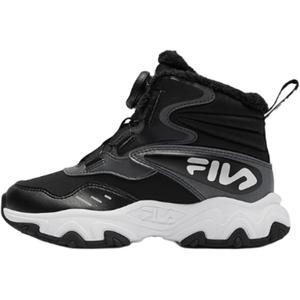 FILA KIDS Теплые противоскользящие высокие детские кроссовки BOA для отдыха на природе, черные, для детей 3–7 лет