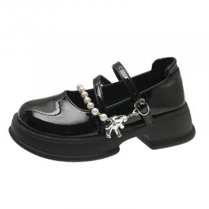 WUJI Туфли Мэри Джейн на массивном каблуке, женские, черные