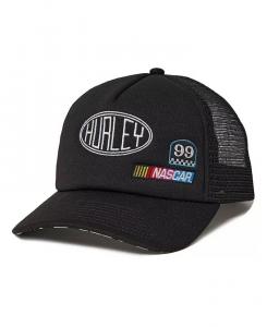 Женская черная бейсболка NASCAR Foam Trucker Snapback Hurley