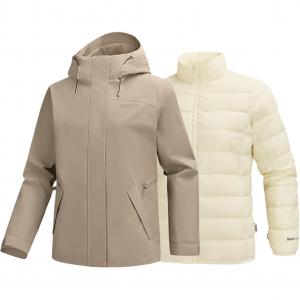 Горная и дикая серия для активного отдыха женская ветровка Windproof Waterproof Skechers, хаки