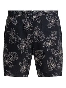 Шорты с цветочным принтом Vince, черный
