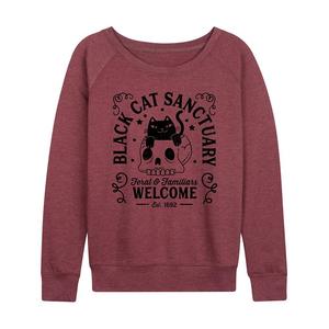 Женский легкий свитшот из френч-терри Black Cat Sanctuary, цвет Heather Dark Red