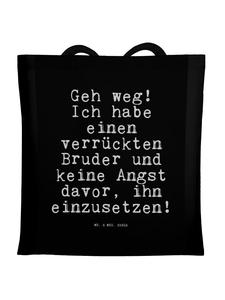Mr. & Mrs. Panda Сумка-шоппер «Уходи! У меня есть...» с надписью, написанной черным шрифтом