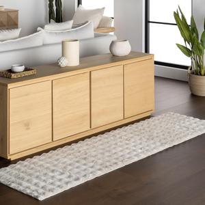 nuLOOM ковер 77 x 244 см Cozy Plush, машинная стирка, нескользящий, мягкий пушистый ворс для гостиной спальни детской комнаты домашний декор, Jeni Grey