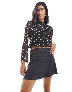 Асимметричная мини-юбка из обтягивающего джерси Daisy Street серого цвета со сборками