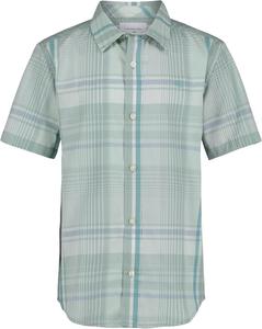 Рубашка Calvin Klein для мальчиков с короткими рукавами и застежкой на пуговицы, Surf Green Plaid