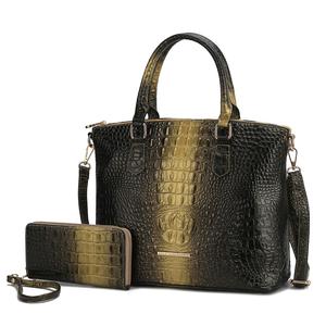 Сумка Liora Tote с тиснением под крокодила от Mia K MKF Collection By Mia K., золотой