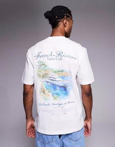 Футболка «яхт-клуб» большого размера белого цвета River Island