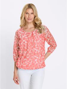 Блузка-слипон цвета экрю с принтом грейпфрута Sieh an!