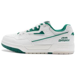 XTEP Женские противоскользящие и износостойкие дышащие низкие скейтерские кроссовки бело-зеленые, цвет White Green