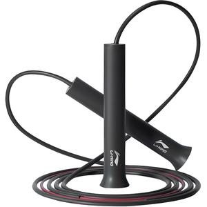 Фитнес-тренировка неучтенная скакалка детская материал шнура pvc материал рукоятки pp 2,6 м LINING, черный