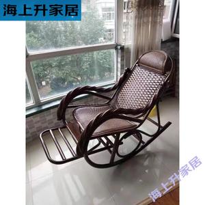 Jiajing Furniture Кресло-качалка из натурального ротанга с подушкой, цвет coffee twisted rattan