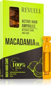 Активные ампулы с маслом макадамии для окрашенных волос Revuele, 8× 5 мл