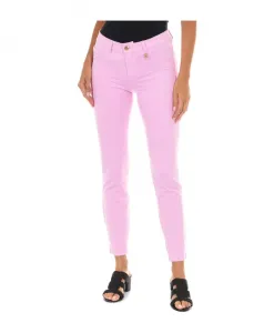Узкие эластичные хлопковые брюки Met, розовый