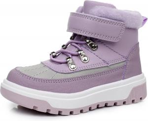 Ботинки Ahannie для малышей и маленьких детей, мальчиков и девочек - зимние водоотталкивающие ботинки до щиколотки с липучкой, размеры 5-13, Lavender Purple