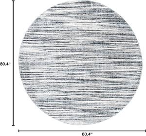 Ковер SAFAVIEH, 201 x 201 см, Lagoon Collection Round Grey/Ivory LGN243F Distressed Non-Shedding для столовой, прихожей, гостиной, спальни