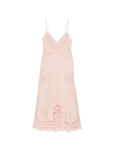 Платье миди Ришелье Farm Rio, розовый