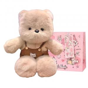 Плюшевая игрушка Running Bear Three Flowers Cat Elephant, плюшевая кукла Running Bear, высота 50 см Tak Bebe, Strap Bear+Absolutely Amazing Shopping Bag