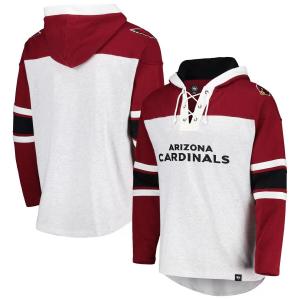 Мужская худи со шнуровкой и шнуровкой Arizona Cardinals Heather Grey Gridiron '47