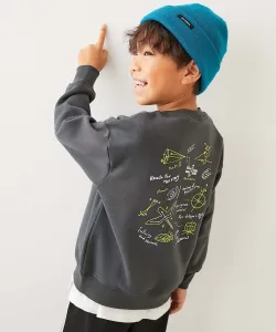 Толстовка с флисовой подкладкой и принтом «Дьявольская лаборатория» в форме квадрата, коллекция осень-зима 2025 Devirock, цвет 014-Space-Sumikuro