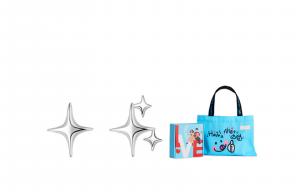 MISS TOOYA Серьги-гвоздики из серебра 925 пробы