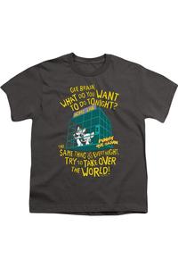 Футболка Pinky And The Brain The World с коротким рукавом для детей Gildan