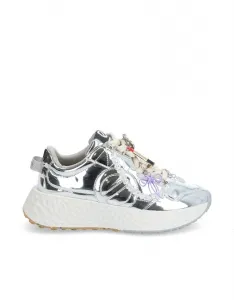 Женские спортивные кроссовки с зеркальным эффектом No Name, серебряный