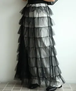 Volume Многоярусная юбка из прозрачного тюля Aimoha - Select -, цвет Black