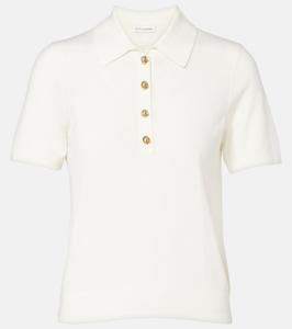 Рубашка-поло Nemo из смесовой шерсти Altuzarra, слоновая кость