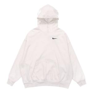 Свитер embroidered logo loose hoodie autumn white Nike, белый
