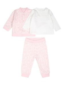 Marc Jacobs Kids спортивный костюм с монограммным узором, розовый