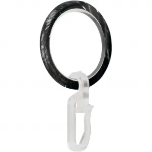 Шторное кольцо Кольцо с крючком для диаметра до 16 мм, простая установка Garesa, черный/серебристый