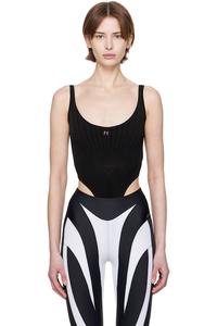 Боди Viscrepe Mugler, черный