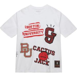 Футболка Mitchell & Ness Boston University Hand Drawn Travis Scott, белый