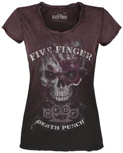 Футболка Five Finger Death Punch Big Skull, винно-красный