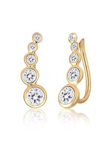 Elli Серьги из серебра 925 пробы с золотым покрытием