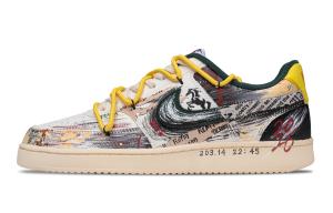 Nike Кроссовки для скейтбординга Court Vision 1 Jie Ao Galloping Shadow Low top Unisex черно-бело-желтые