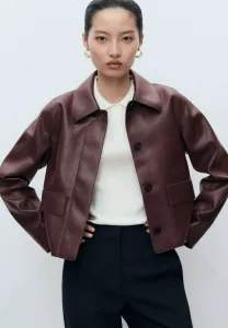 Куртка из искусственной кожи Mango, Bordeaux