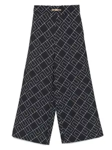 Брюки с геометричным узором Elisabetta Franchi La Mia Bambina, черный