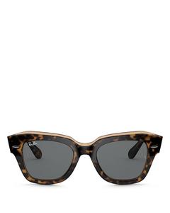 Солнцезащитные очки State Street Square, 49 мм Ray-Ban, коричневый