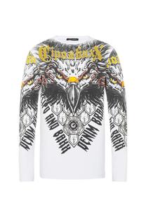 Рубашка с длинными рукавами и классным принтом орла CIPO & BAXX, белый