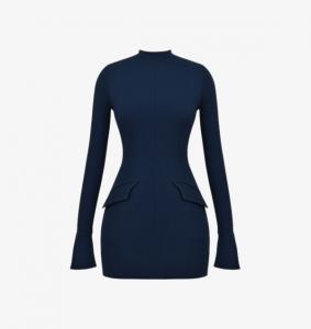 Мини-Платье Mahalia из эластичной ткани с гофрированными манжетами House Of Cb, синий