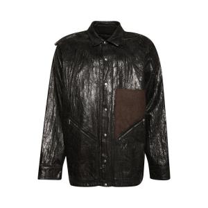 Куртка Rick Owens Distressed Denim Jacket Black/Brown/Black, черный