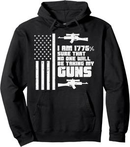1776 Sure Американская флаг Progangan Винтажная патриотическая толстовка для мужчин и женщин, черная Pro-Gun Clothes Gun Owner Gifts